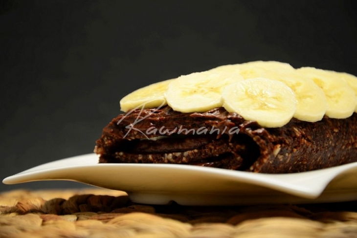Čokoládová roláda s banánem
